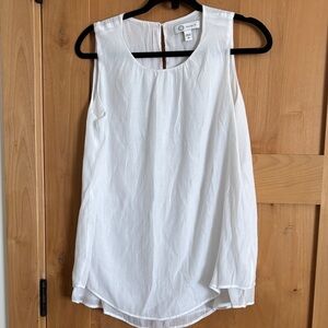 Elegant White Sleeveless Blouse